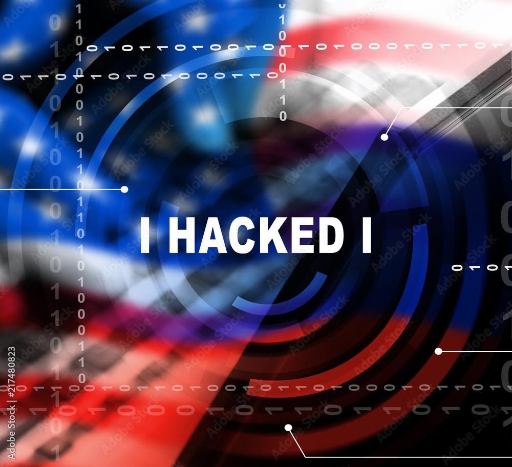 Poster hacker typing hacked data alert 3d illustration