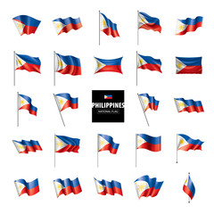 Philippines flag, vector illustration on a white background