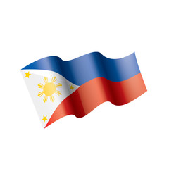 Philippines flag, vector illustration on a white background