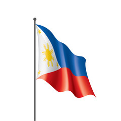 Philippines flag, vector illustration on a white background