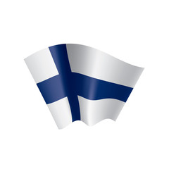 Finland flag, vector illustration on a white background