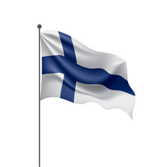 Finland flag, vector illustration on a white background