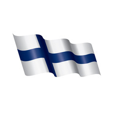 Finland flag, vector illustration on a white background