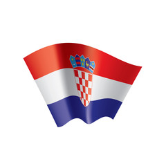 Croatia flag, vector illustration on a white background