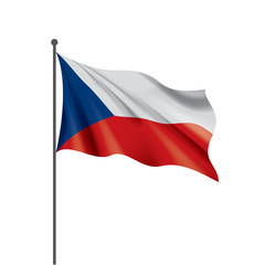Fototapeta na wymiar Czechia flag, vector illustration on a white background