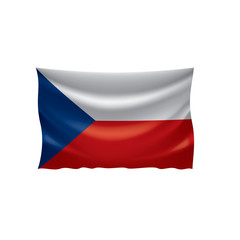 Czechia flag, vector illustration on a white background