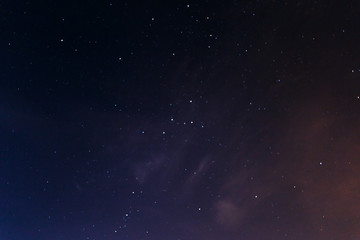 Blue dark night sky with many stars. Milky way cosmos background. The stars in the night sky....