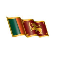 Sri Lanka flag, vector illustration on a white background