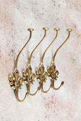 Vintage brass hooks hangers