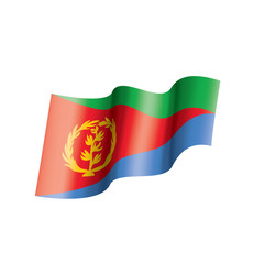 Obraz premium Eritrea flag, vector illustration on a white background