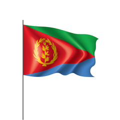 Eritrea flag, vector illustration on a white background