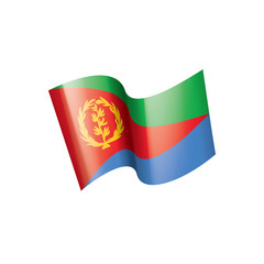 Fototapeta premium Eritrea flag, vector illustration on a white background