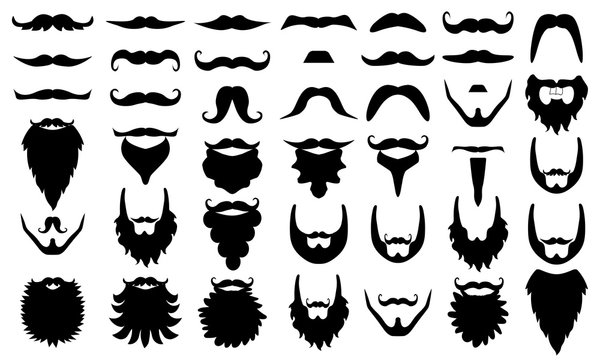 Illustration of accessory such as moustaches, photo booth props. Set.