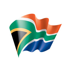 south africa flag, vector illustration on a white background
