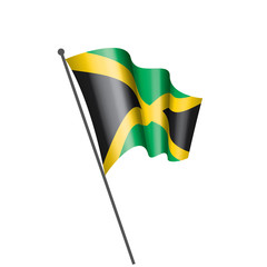 Jamaica flag, vector illustration on a white background