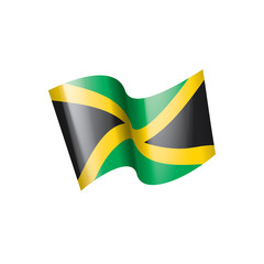 Jamaica flag, vector illustration on a white background