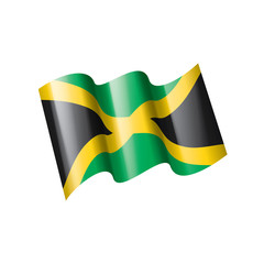 Jamaica flag, vector illustration on a white background
