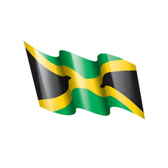 Jamaica flag, vector illustration on a white background