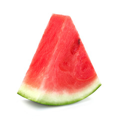 slice of ripe watermelom fruit isolated on white background