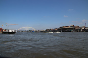 Obraz premium Bridge over the river Noord at Alblasserdam in the Netherlands
