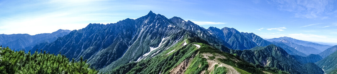 槍ヶ岳、西鎌尾根、縦走路、登山、北アルプス、絶景、日本