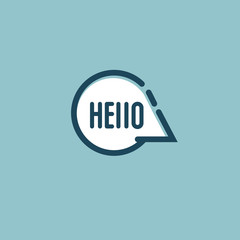 Logo concept of chat, media, soft, dialogue script, popup, spam, profile, software, communication, contact, social network. Support service, messenger