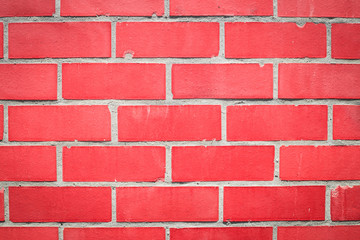 red blocks in a wall