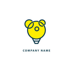 Inspiration, creative agency, innovation, energy, electric, designer, training, education web icon. Idea minimalistic vector logo. Vector lamp Template. Lamp icon.