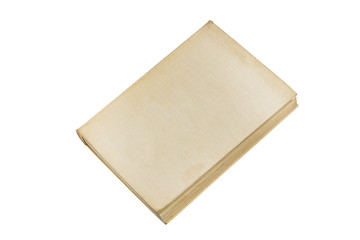 old book isolated on white background, a template from a book, a blank for the placement of text