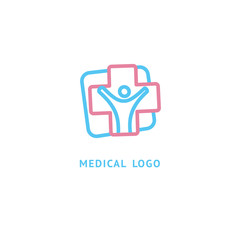 Vector stock logo, abstract medical vector template