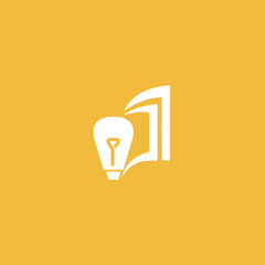 Inspiration, creative agency, innovation, energy, electric, designer, training, education web icon. Idea minimalistic vector logo. Vector lamp Template. Illustration, Graphic Editable Design.