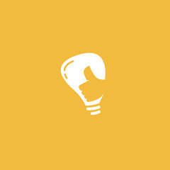 Inspiration, creative agency, innovation, energy, electric, designer, training, education web icon. Idea minimalistic vector logo. Vector lamp Template. Illustration, Graphic Editable Design.