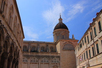 Fototapeta na wymiar Cathedral of the Assumption of the Blessed Virgin Mary in Dubrovnik, is known as 
