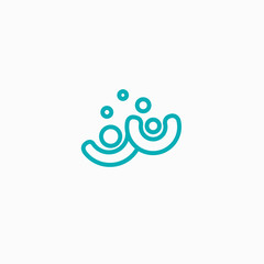 Abstract community logo icon vector design. Creative agency, social work, teamwork, business, advertising vector logo. Happy motivated people in colorful logo. Team web icon.