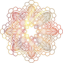 mandala mehndi ethnic paisley buta hindu oriental ornament, red curl, floral motif