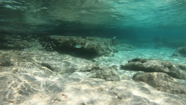Unterwasser tauchen im Meer mit Actioncam