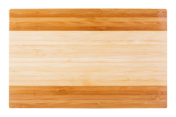 board for serving sushi or other Asian food, top view, white background, isolate