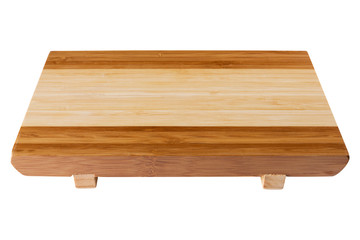 board for filing sushi or other Asian food, on white background, isolate