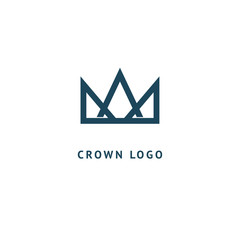 Fototapeta premium Abstract vetor crown logo vector design. Sign for beauty salon, elite accessories, jewelry, hotels, spa, wedding. Vintage decorative icon qween, king, princess.