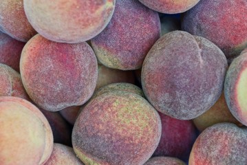 natural vegetative texture of large peach fruit