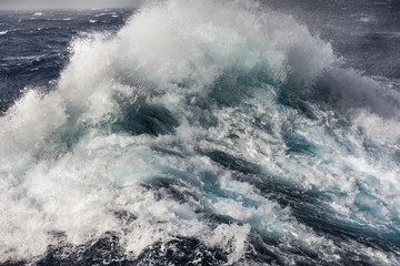 sea wave in atlantic ocean during storm - 217494273