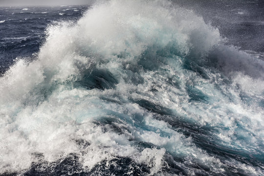 sea wave in atlantic ocean during storm
