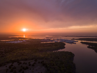 Dreamy Sunset over Lake