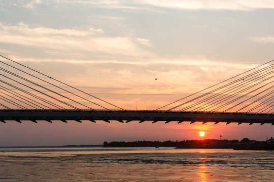 Indian River Inlet Bridge At Sunset