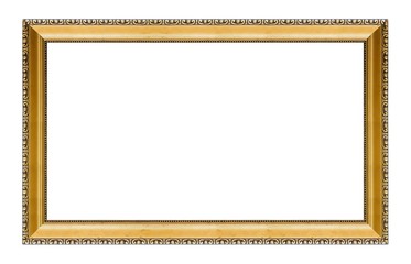 Fototapeta premium Golden frame for paintings, mirrors or photo