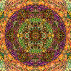 Abstract mandala picture with circle pattern