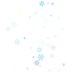 Falling down snow confetti, snowflake vector border. Festive winter, Christmas, New Year sale background. Cold weather, winter storm, scatter texture. Hipster snowfall falling snowflakes cool confetti