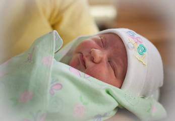 sleeping newborn baby