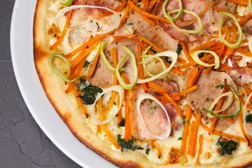 italian pizza with pumpkin
