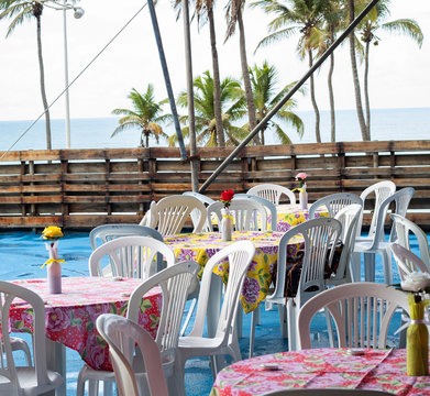 mesa ambiente praia